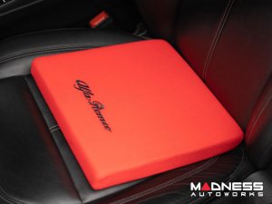 Seat Cushion - Red w/ Alfa Romeo Logo in Black Seat Cushion - Red w/ Alfa Romeo Logo in Black